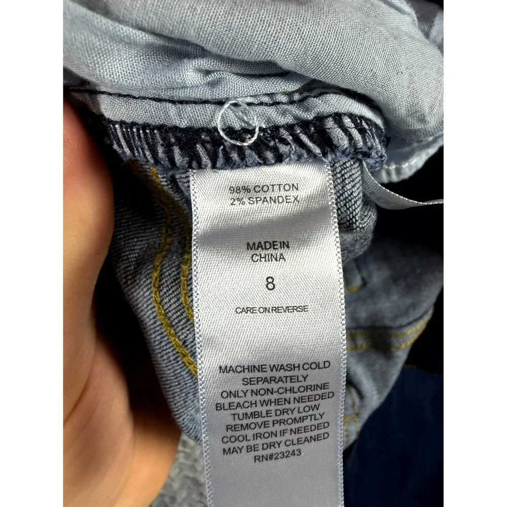 NY&C Curvy High Rise Skinny Jeans Women 8 Blue Denim Cotton Dark Wash Streetwear